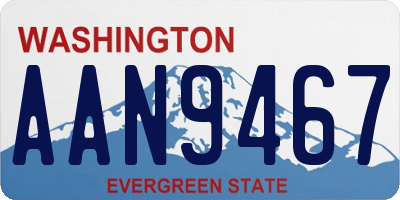 WA license plate AAN9467