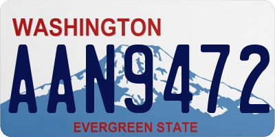WA license plate AAN9472