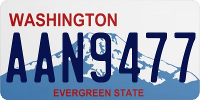 WA license plate AAN9477