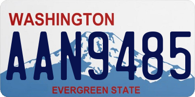 WA license plate AAN9485