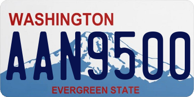 WA license plate AAN9500