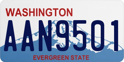 WA license plate AAN9501