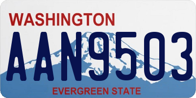 WA license plate AAN9503