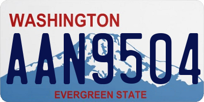 WA license plate AAN9504