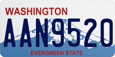 WA license plate AAN9520