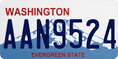 WA license plate AAN9524