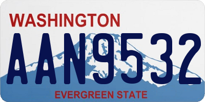 WA license plate AAN9532