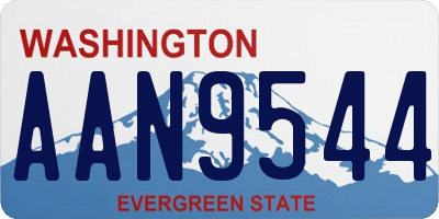 WA license plate AAN9544