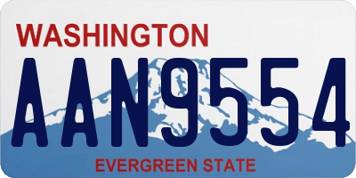 WA license plate AAN9554