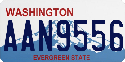 WA license plate AAN9556
