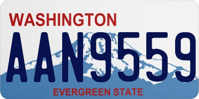 WA license plate AAN9559