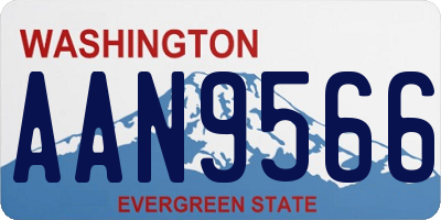 WA license plate AAN9566
