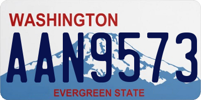 WA license plate AAN9573