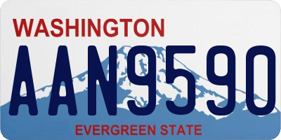 WA license plate AAN9590