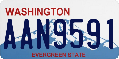 WA license plate AAN9591