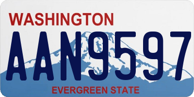 WA license plate AAN9597