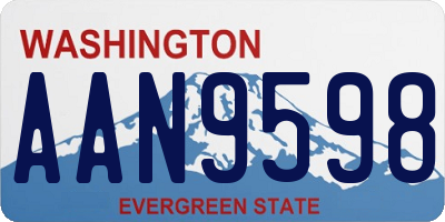 WA license plate AAN9598