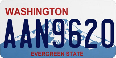 WA license plate AAN9620