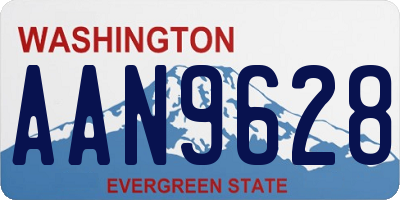 WA license plate AAN9628