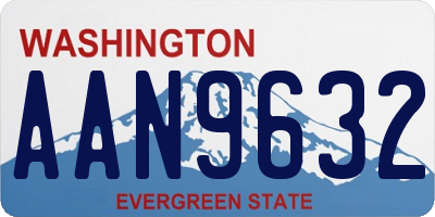 WA license plate AAN9632