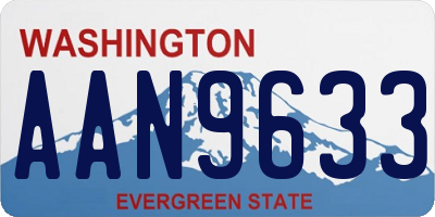 WA license plate AAN9633