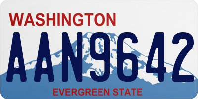 WA license plate AAN9642