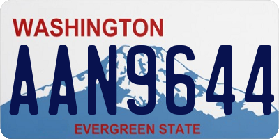 WA license plate AAN9644