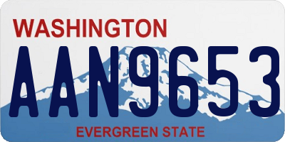 WA license plate AAN9653