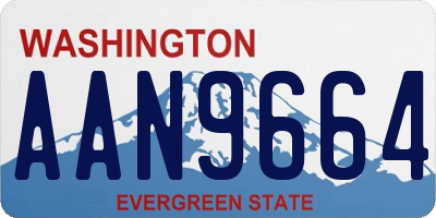 WA license plate AAN9664