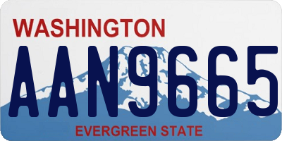 WA license plate AAN9665