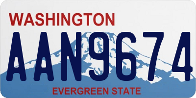 WA license plate AAN9674