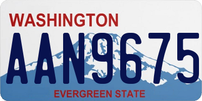 WA license plate AAN9675