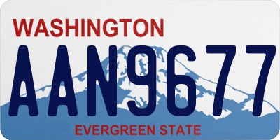 WA license plate AAN9677