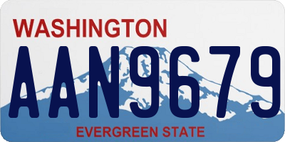 WA license plate AAN9679