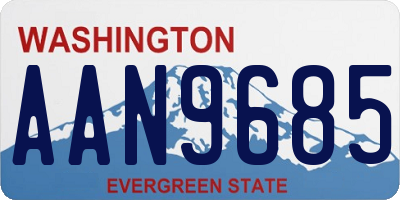 WA license plate AAN9685