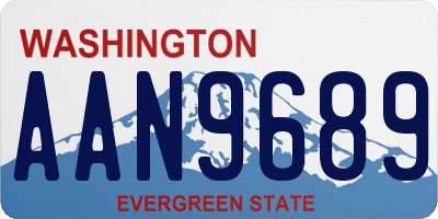 WA license plate AAN9689