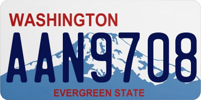 WA license plate AAN9708