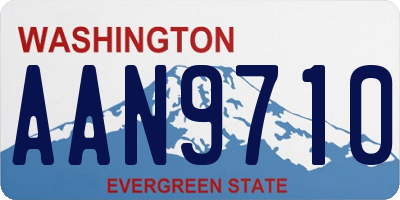 WA license plate AAN9710