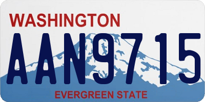WA license plate AAN9715