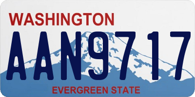 WA license plate AAN9717