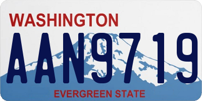 WA license plate AAN9719
