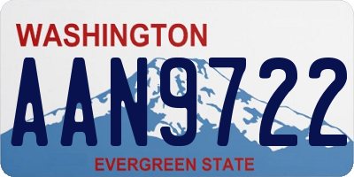 WA license plate AAN9722