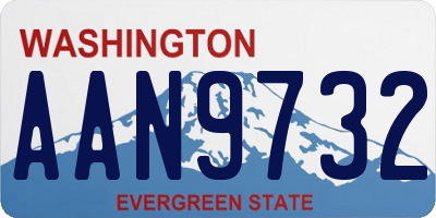 WA license plate AAN9732