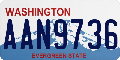 WA license plate AAN9736
