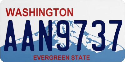 WA license plate AAN9737