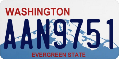 WA license plate AAN9751