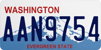 WA license plate AAN9754