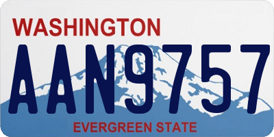 WA license plate AAN9757