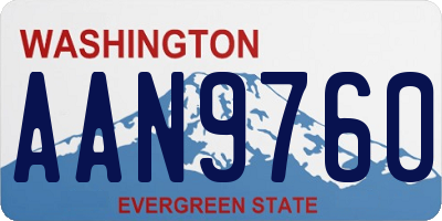 WA license plate AAN9760
