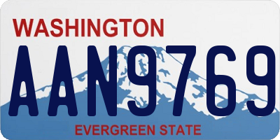 WA license plate AAN9769